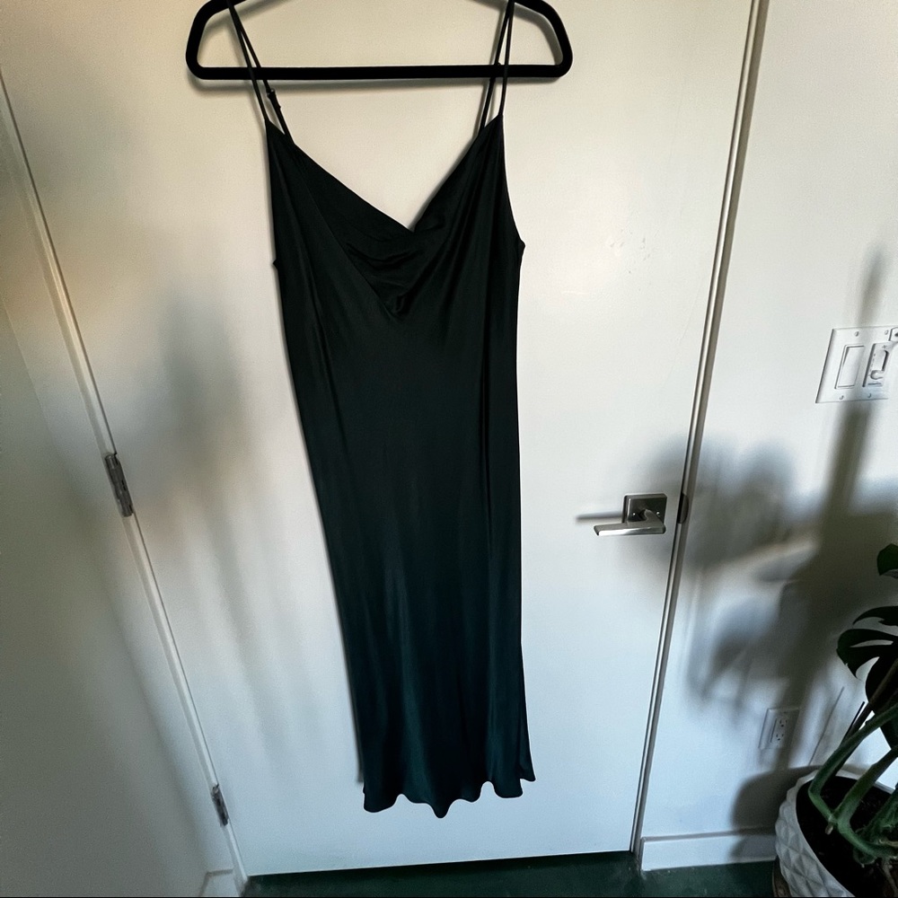 Zara cami dress in dark green - Picture 3 of 5